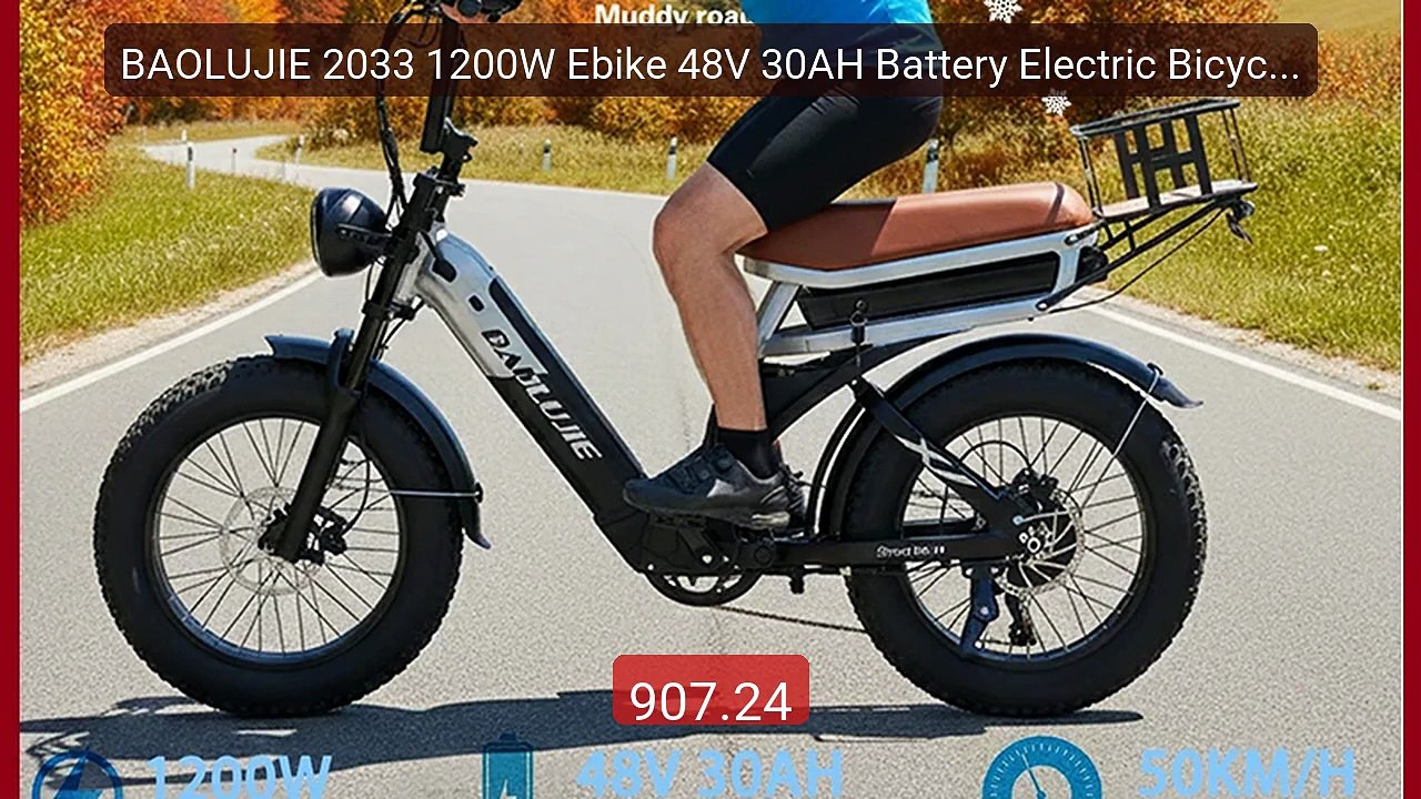 BAOLUJIE 2033 1200W Ebike 48V 30AH Battery Electric Bicycle 50... -- Hot Deal 2026 | Limited Offer!