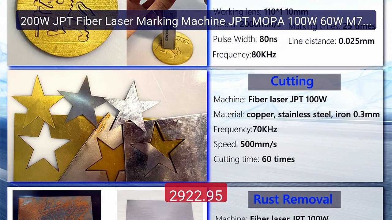 200W JPT Fiber Laser Marking Machine JPT MOPA 100W 60W M7 Eng... -- Amazing Value 2026 | Must Have!