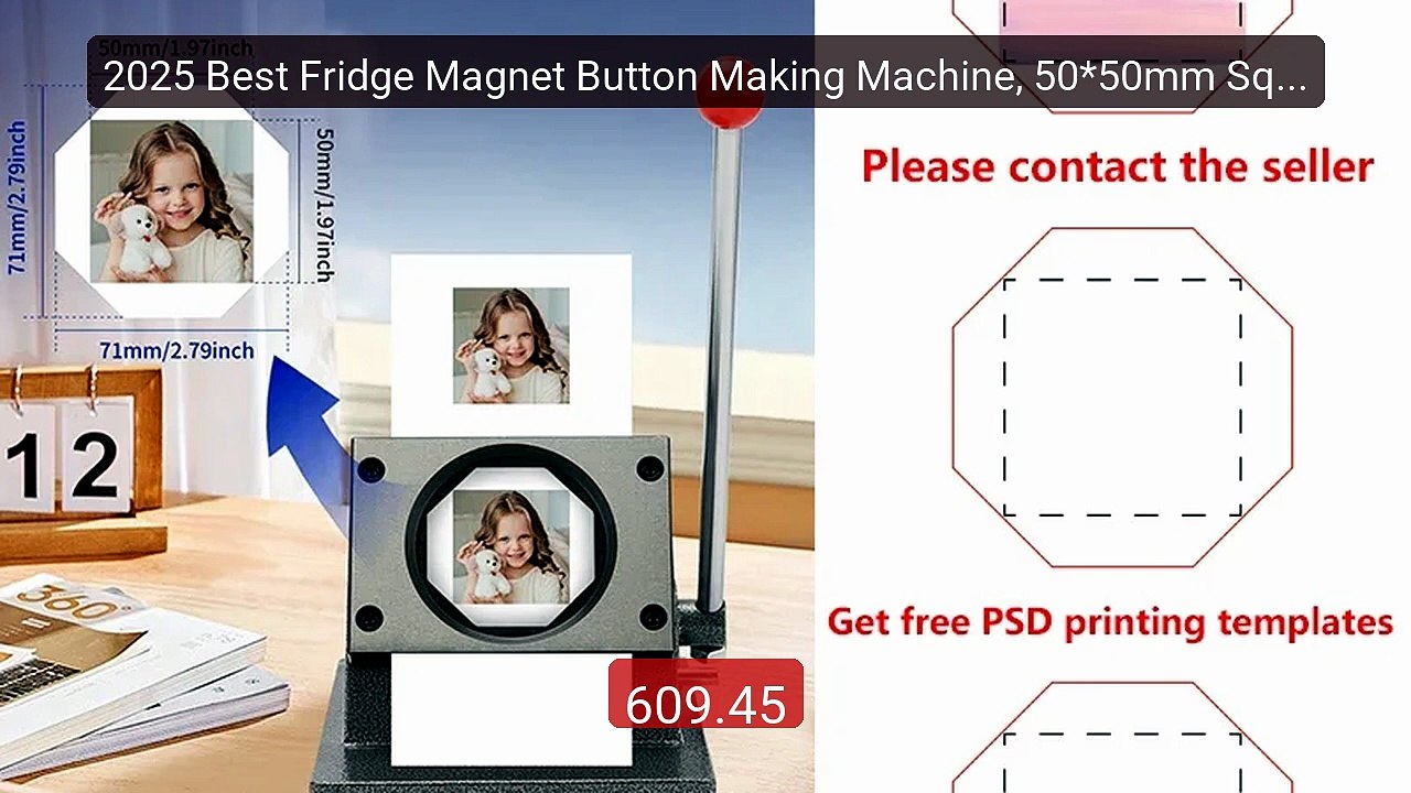 2025 Best Fridge Magnet Button Making Machine, 50*50mm Square... -- Amazing Value 2026 | Must Have!
