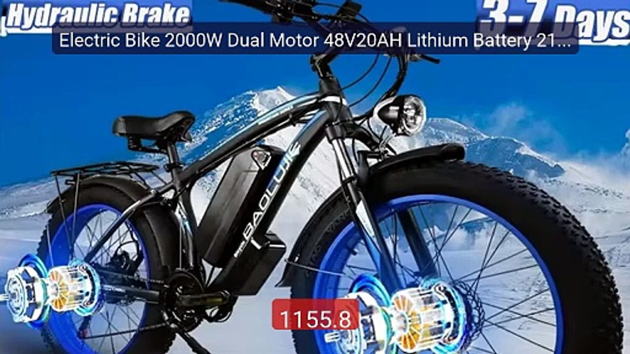 Electric Bike 2000W Dual Motor 48V20AH Lithium Battery 21 Spee... -- Best Buy 2026 | Great Quality!