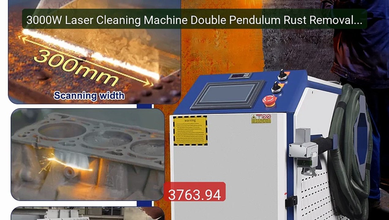 3000W Laser Cleaning Machine Double Pendulum Rust Removal Cleaning... -- Best Deal 2026 | Shop Now!