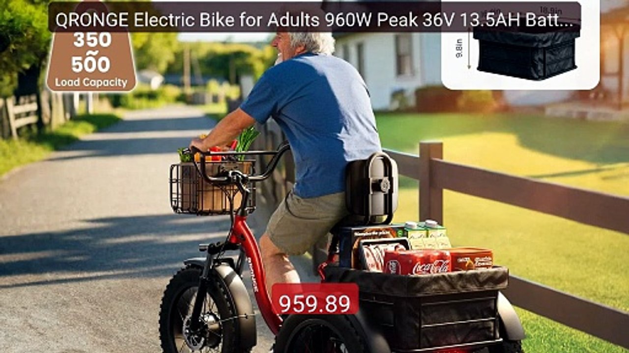 QRONGE Electric Bike for Adults 960W Peak 36V 13.5AH Batter... -- Top Pick 2026 | Unbeatable Price!