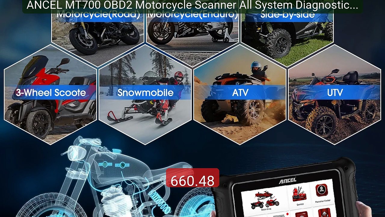 ANCEL MT700 OBD2 Motorcycle Scanner All System Diagnostic T... -- Top Pick 2026 | Unbeatable Price!