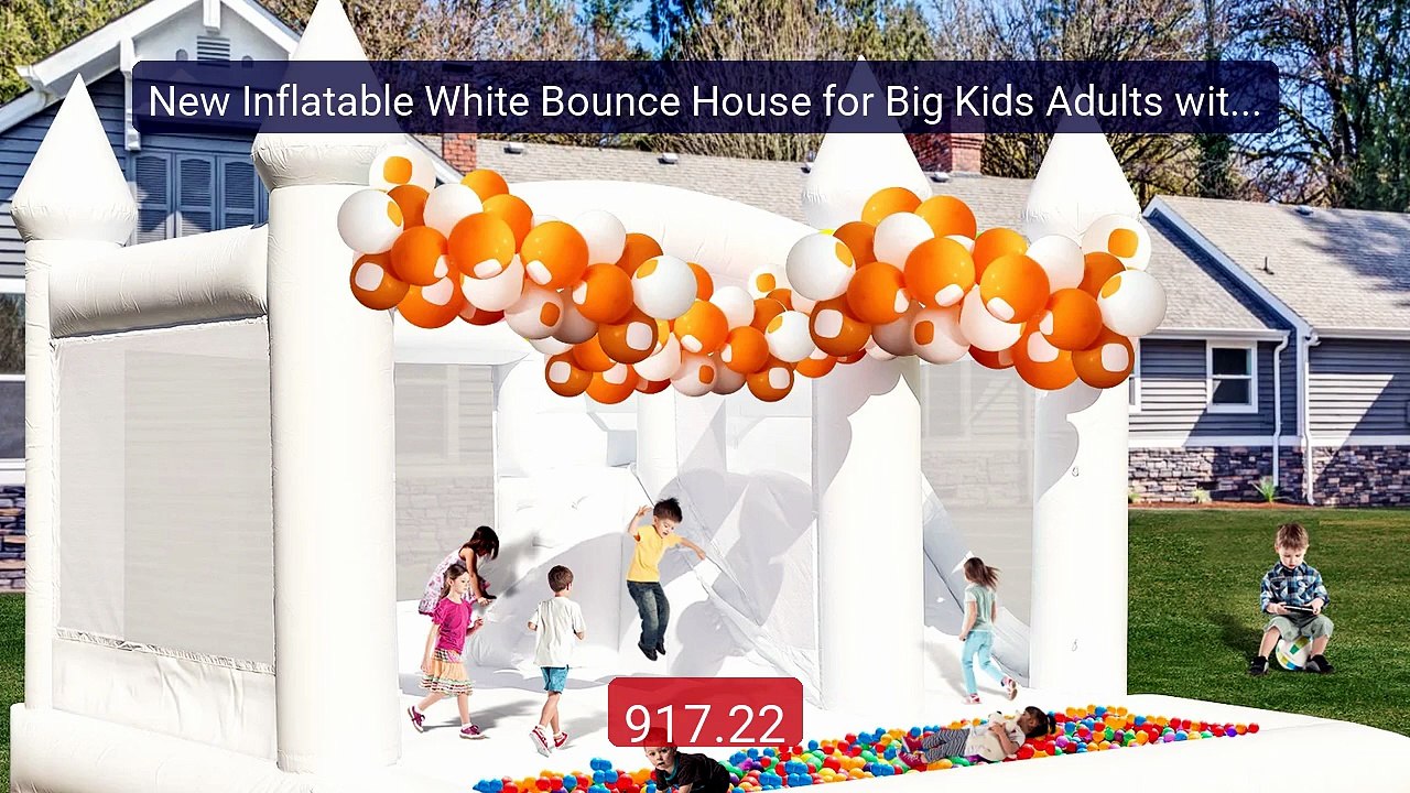 New Inflatable White Bounce House for Big Kids...