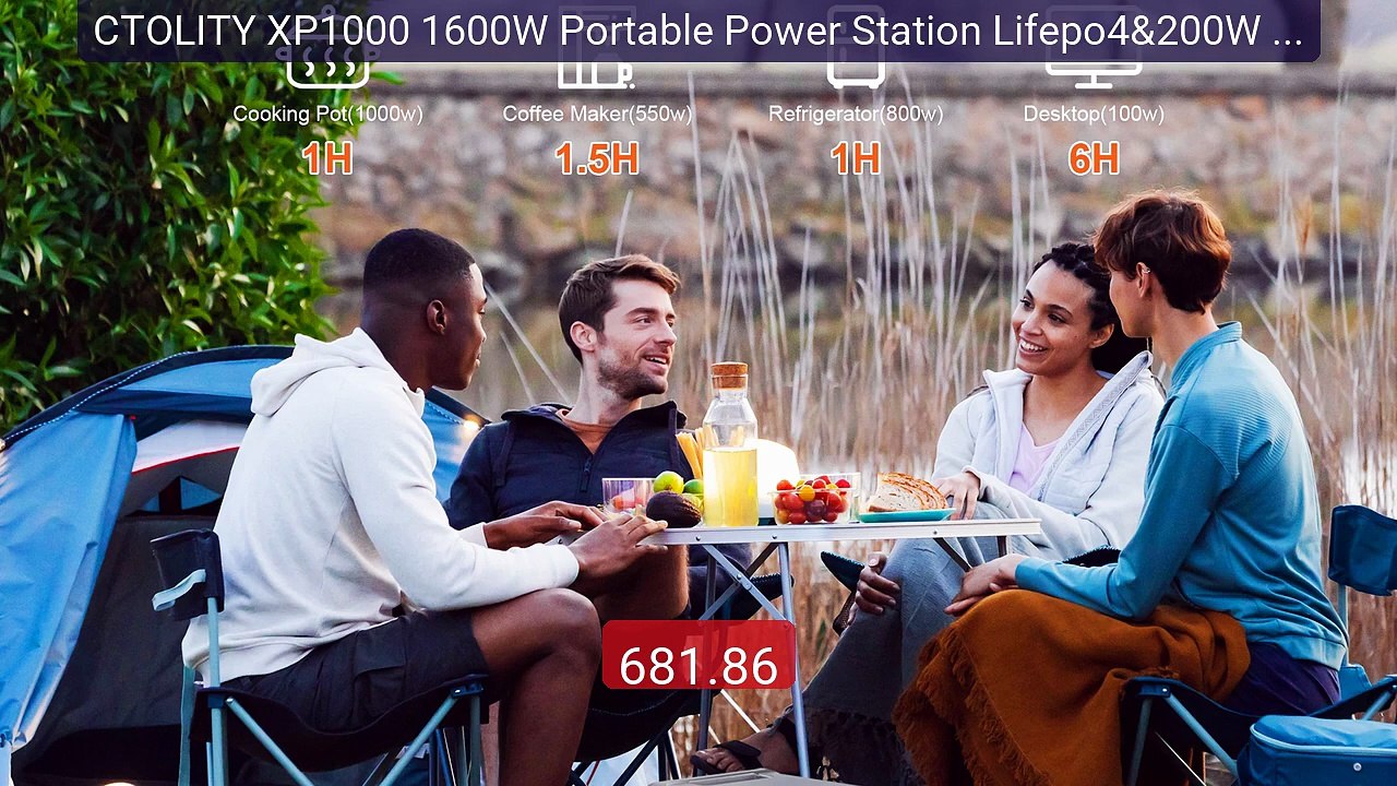 CTOLITY XP1000 1600W Portable Power Station Lifepo4&200W Solar... -- Hot Deal 2026 | Limited Offer!