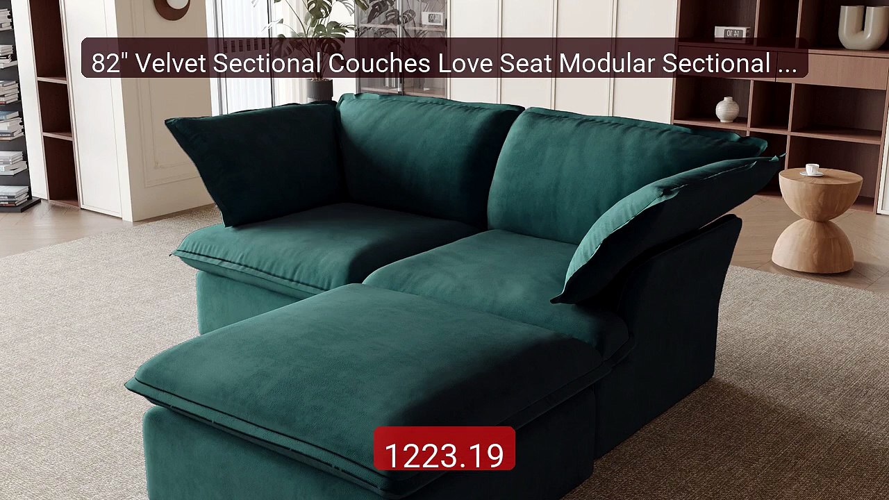 82" Velvet Sectional Couches Love Seat Modular Sectional Couc... -- Amazing Value 2026 | Must Have!