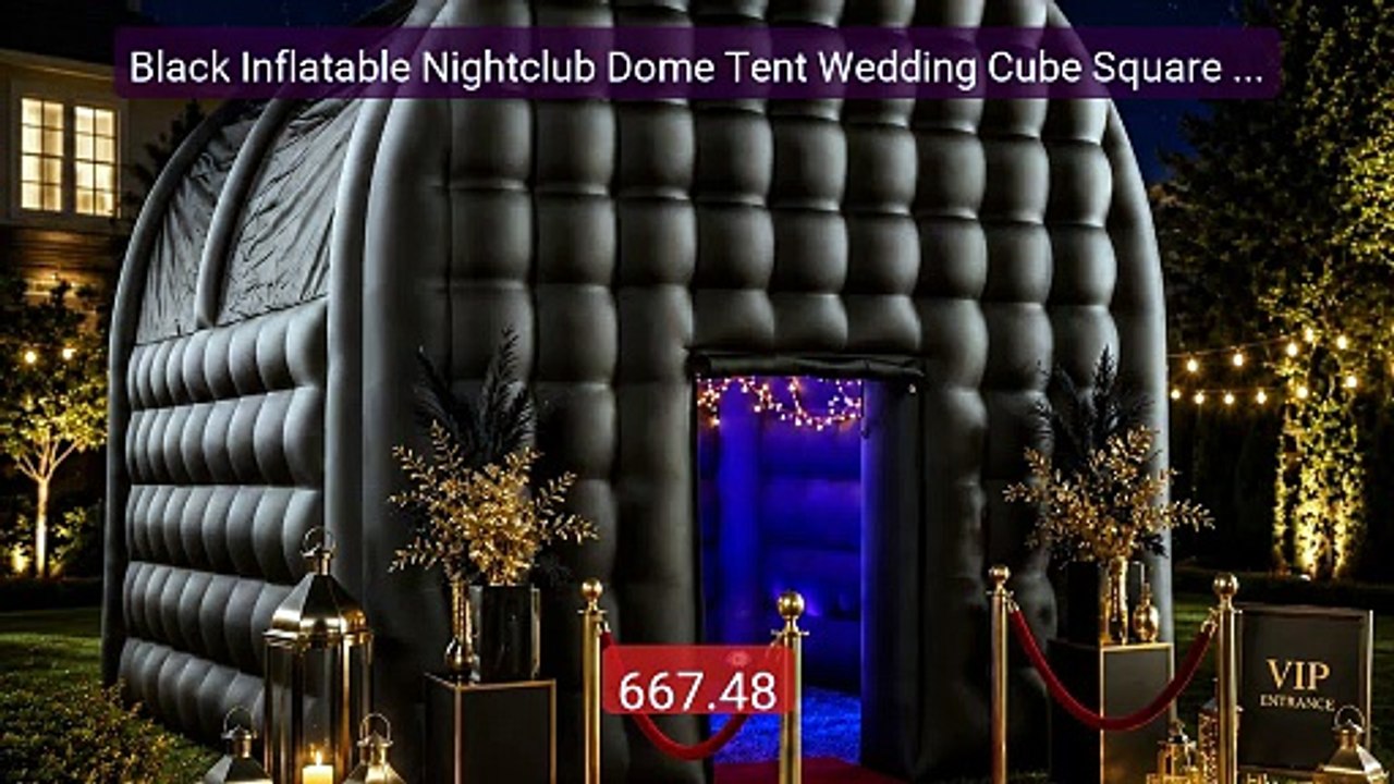 Black Inflatable Nightclub Dome Tent Wedding Cube Square Gazeb... -- Best Buy 2026 | Great Quality!