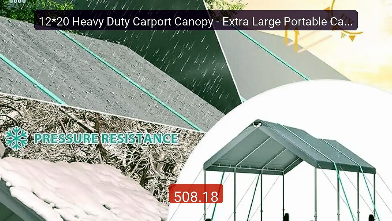 12*20 Heavy Duty Carport Canopy - Extra Large Portable Car ... -- Top Pick 2026 | Unbeatable Price!