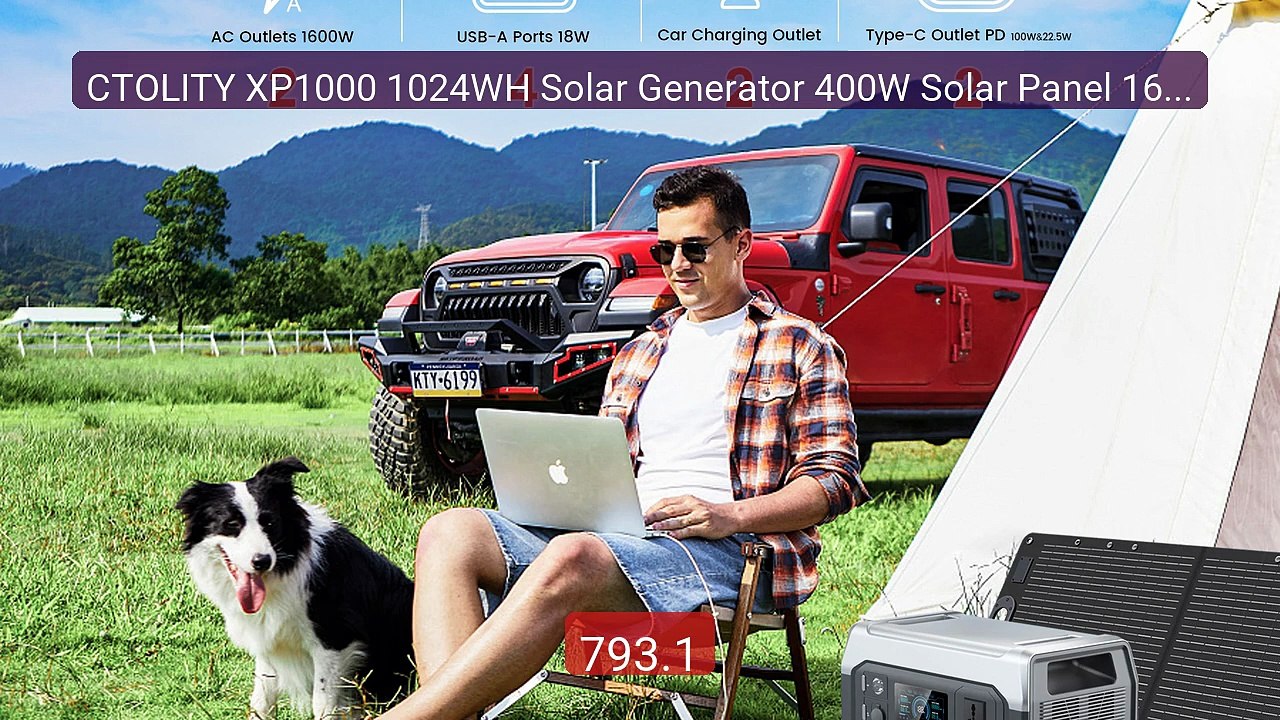 CTOLITY XP1000 1024WH Solar Generator 400W Solar Panel 1600W Campin... -- Top Rated 2026 | Buy Now!