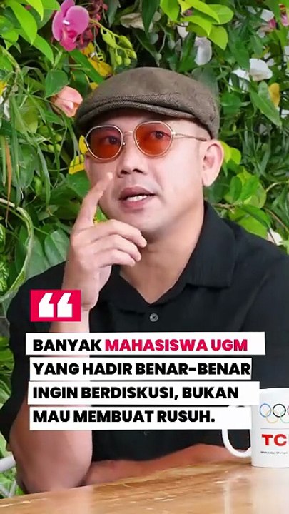 Wamen Sudaryono : Banyak mahasiswa UGM yang hadir benar benar ingin berdiskusi dengan kami tapi..