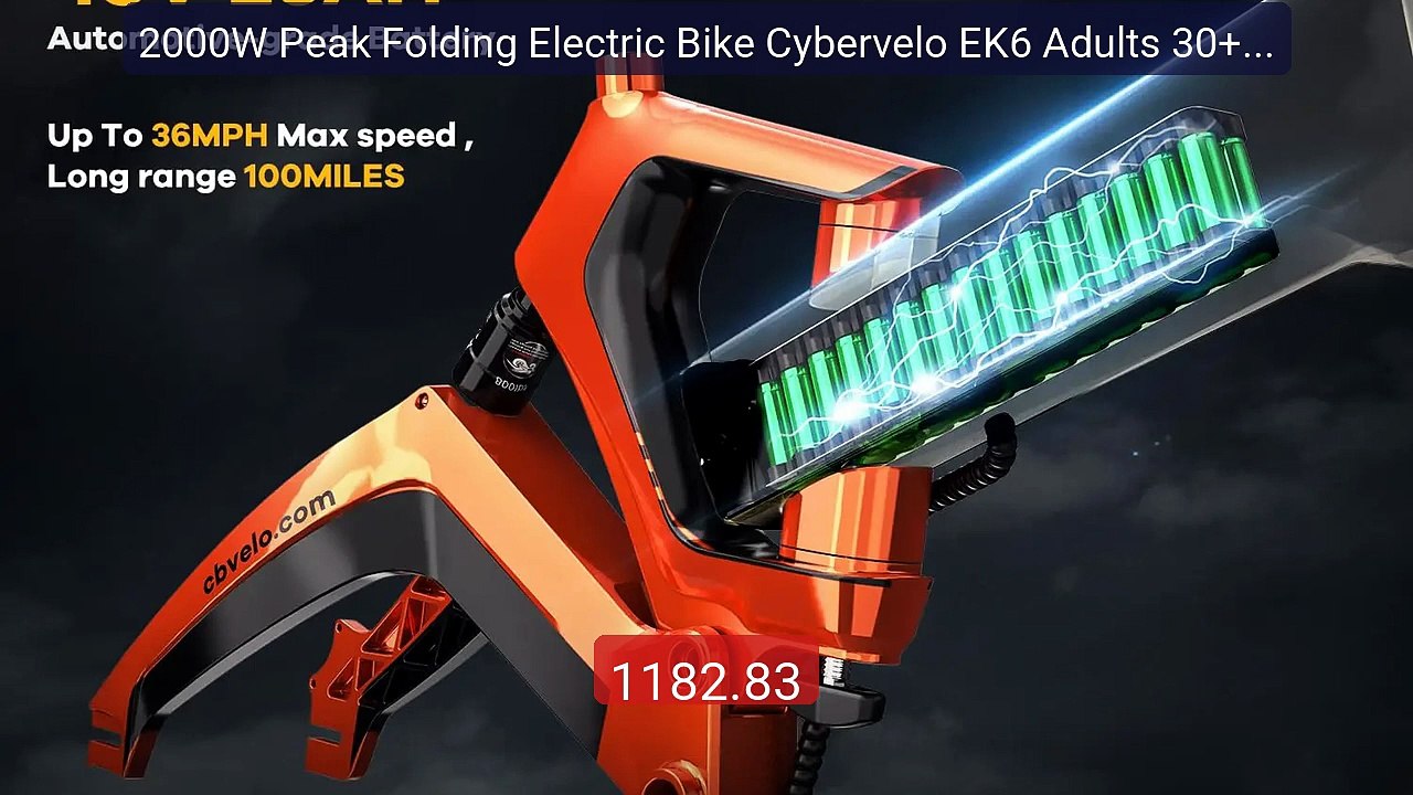 2000W Peak Folding Electric Bike Cybervelo EK6 Adults 30+MPH 48V 2... -- Best Deal 2026 | Shop Now!