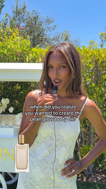 Get to Know Brunel's Pearl Body Oil with Jasmine Tookes