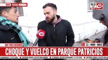 Choque y vuelco en Parque Patricios: hablan los conductores involucrados