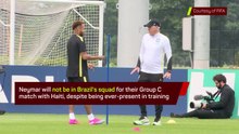 Neymar trains but will not travel for Haiti clash