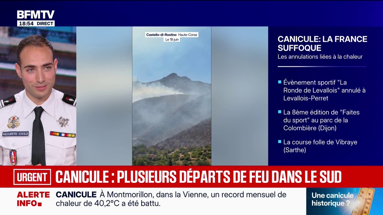 Canicule: plusieurs départs de feu signalés dans le Sud, en Haute-Corse, à Arles et dans l'Aude
