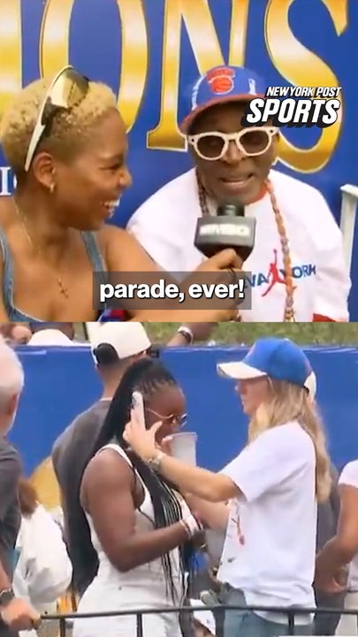 Spike Lee enjoys his first championship parade