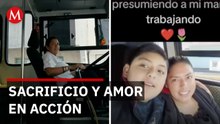 Conductora de autobús rompe récord viral: la reacción de su hijo conmueve a millones
