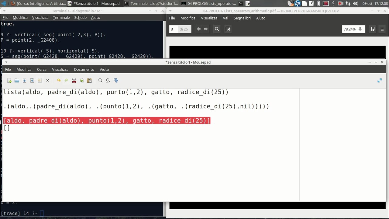 IA12.1 PROLOG. IB - Liste, Operatori, Artitmetica 1
