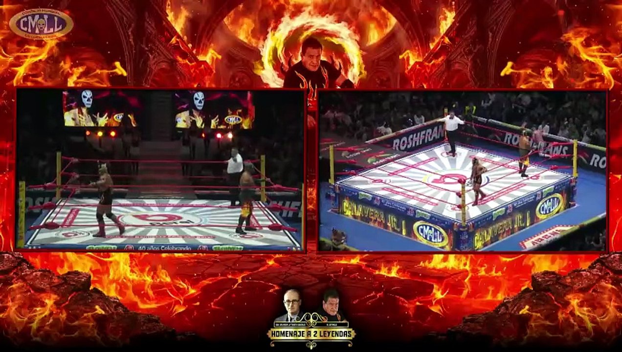 [CMLL] Calavera Jr. I vs. Calavera Jr. II vs. Cancerbero vs. El Coyote vs. Hombre Bala Jr. vs. Max Star vs. Polvora vs. Virus (3/20/2026)