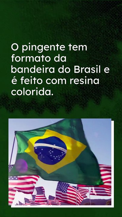 Vídeo - PULSEIRA FOLHEADA A OURO COM PINGENTE EM FORMA DA BANDEIRA DO BRASIL