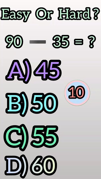 Fast Math Challenge - Are You Ready?