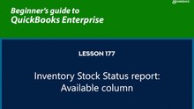 177 - Inventory Stock Status report: Available Column