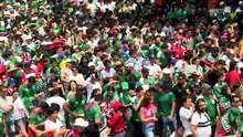 Más de 50 mil personas se concentran en el centro histórico para ver el partido México vs Corea