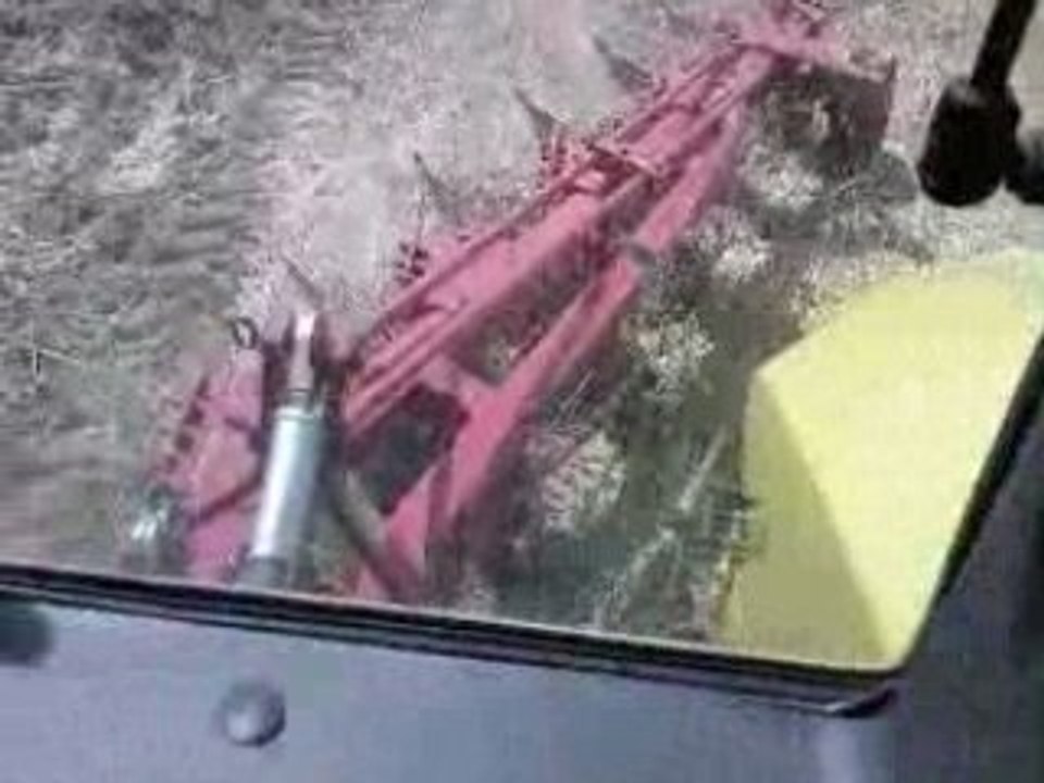 CLAAS ARES 567 ATX PLOUGHING THE CANOLA FIELD 2008 PART3