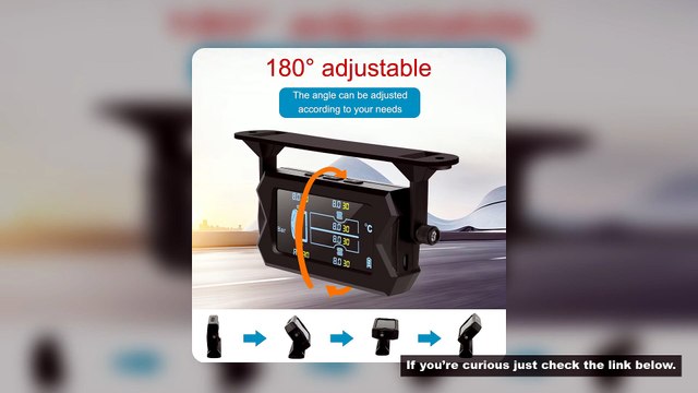 Solar Car RV Truck TPMS Tire Pressure Monitoring System With 4/6 External Sensors Wireless 180° Adju
