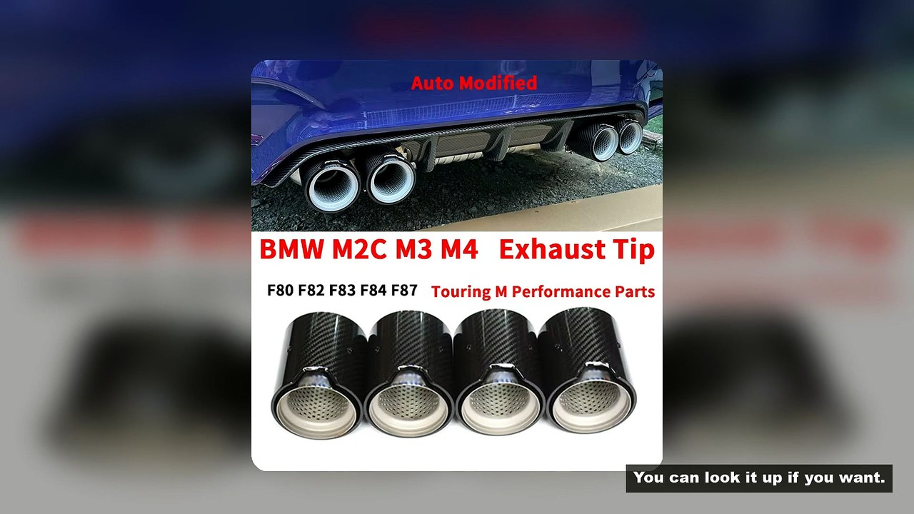 For BMW M2 F87 M3 F80 M4 F82 F83 Exhaust Pipe Tip Upgrade Touring MP erformance Parts Carbon Fiber B