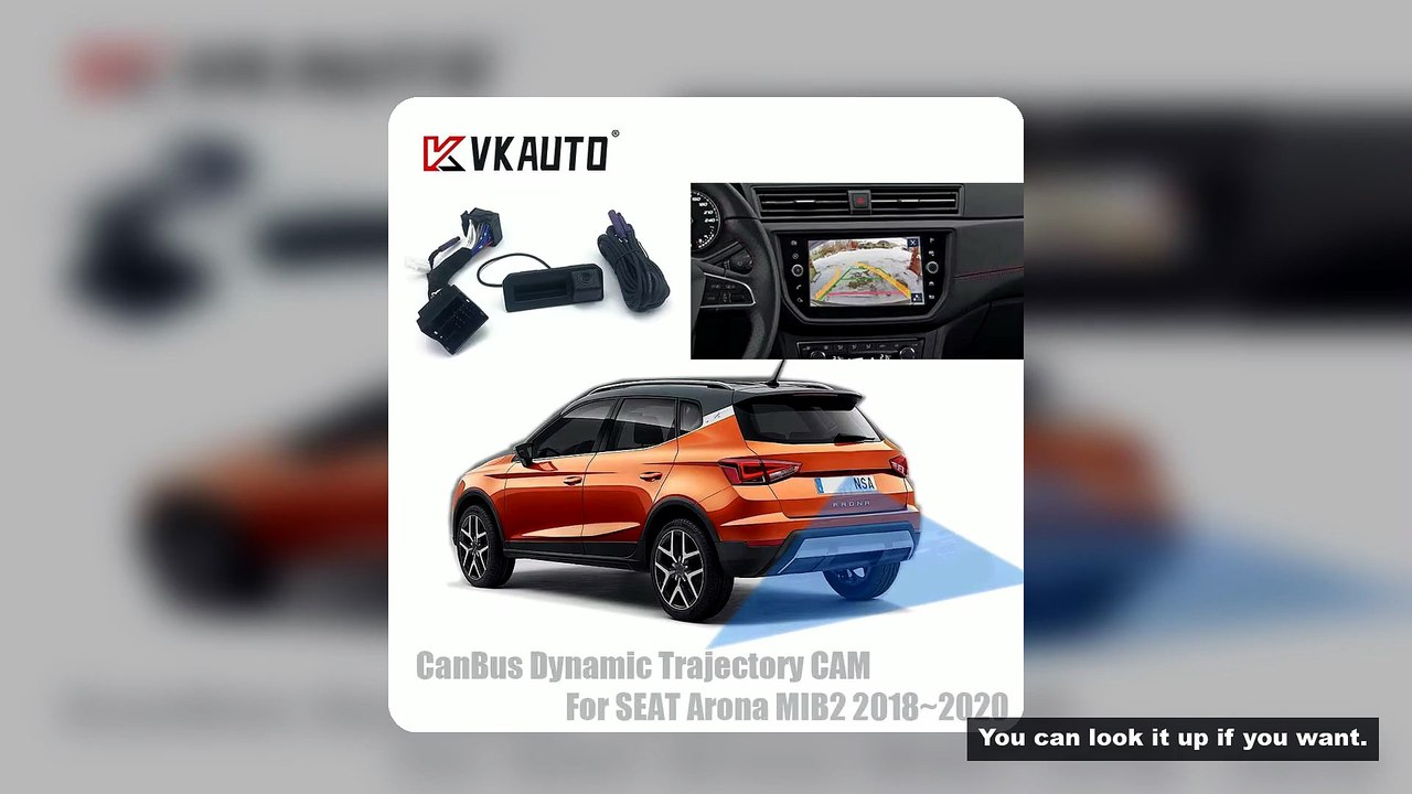 VKAUTO Canbus Dynamic Trajectory Car Camera For SEAT Arona 2017 2018 2019 2020 Parking backup Camera