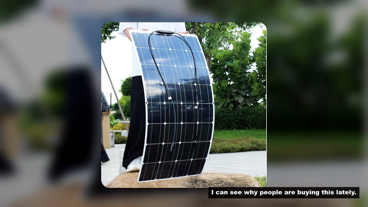 100W Flexible Monocrystalline Solar Panel Waterproof for Car Boat Home 12V Battery Charger