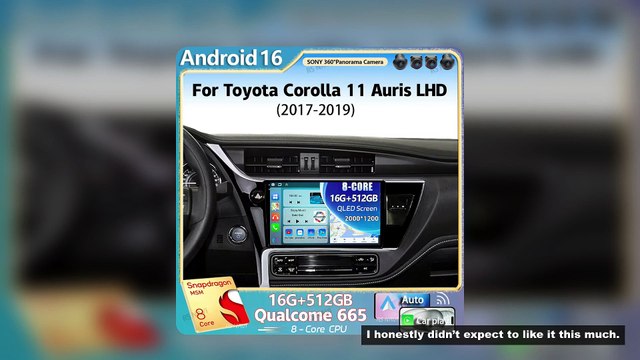 Android 16 For Toyota Corolla 11 Auris LHD 2017 - 2019 2K QLED Android Car Radio Multimedia Video Pl