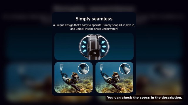 TELESIN Waterproof Case For Insta360 X4 Underwater 50M Invisible Diving Housing Cover Dive Shell For