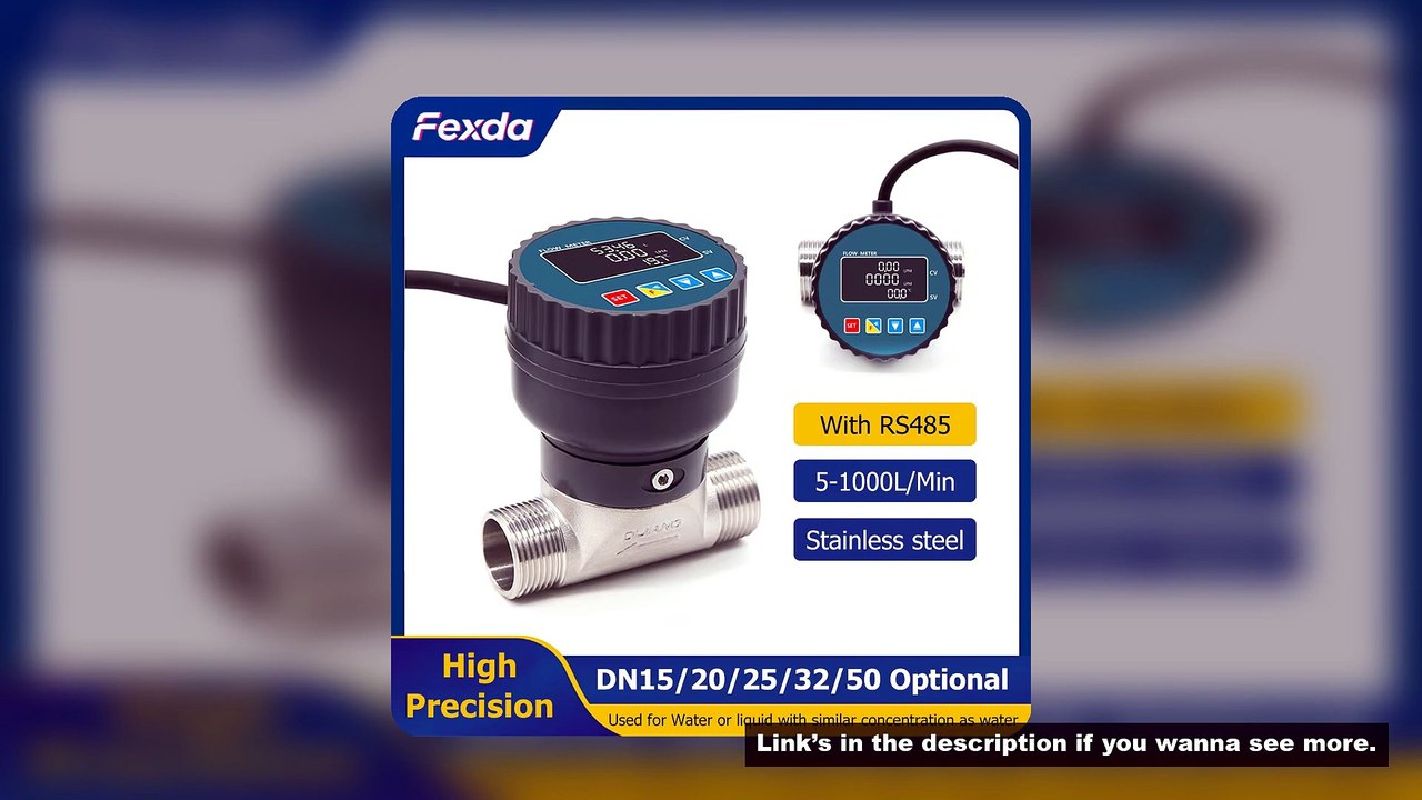 RS485 Stainless Steel Digital Display Flow Meter High Precision Liquid Water Flowmeter Electronic Fl