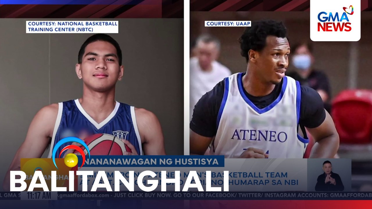 9 miyembro ng Ateneo Men's Basketball Team at Asst. Coach Sandro Soriano, humarap sa NBI | Balitanghali