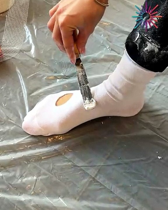 Fixing walls or... customizing socks 👀