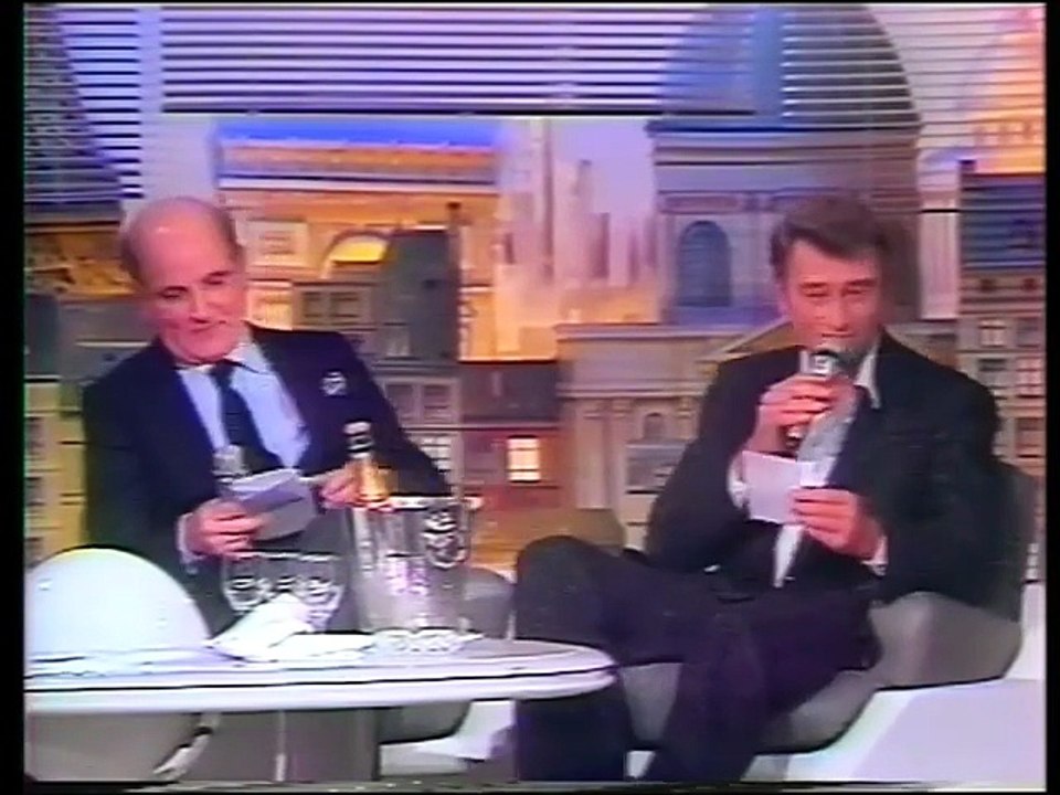 1986 - Johnny Hallyday et Jean Poiret en Interview dans “Champs-Élysées” Spécial Johnny (Antenne 2, 18 Janvier)