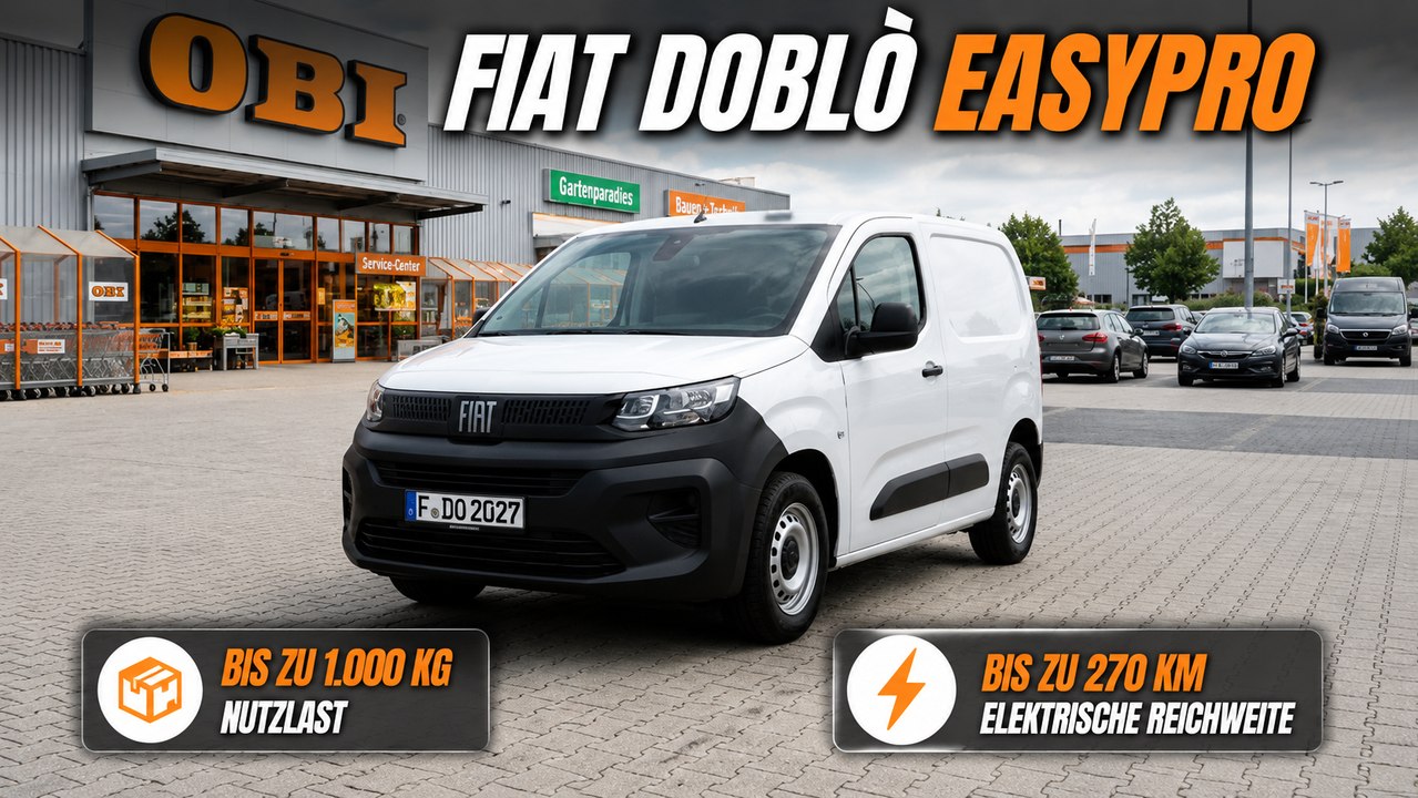 2027 FIAT Doblò EasyPRO: Mehr Stauraum, mehr Flexibilität im Alltag