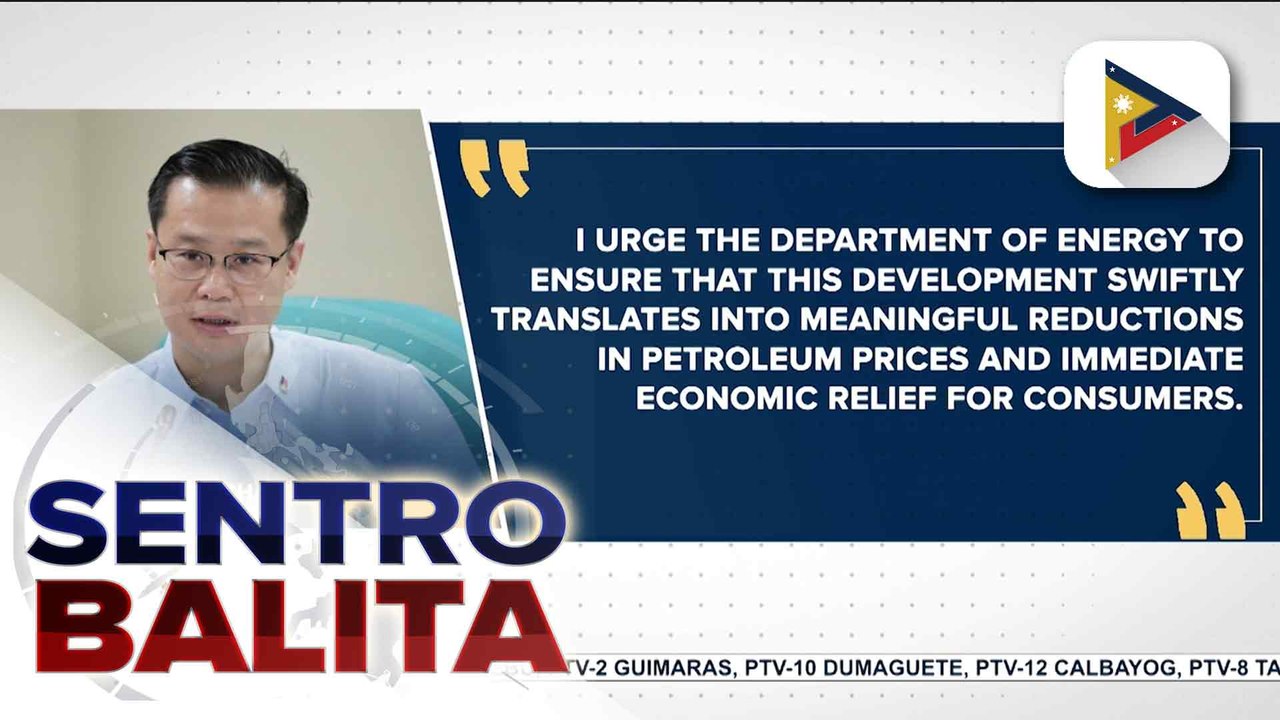 Senate Pres. Gatchalian, hinimok ang DOE na tiyaking bababa agad ang presyo ng langis matapos lagdaan ang MOU sa pagitan ng U.S. at Iran