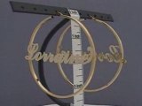 Huge 14K Personalized Iced Out Name Hoop Earrings 3 1/8 Inch