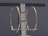 Huge 14K Yellow/White Gold Hoop Earrings 3 1/8 Inch GH_127