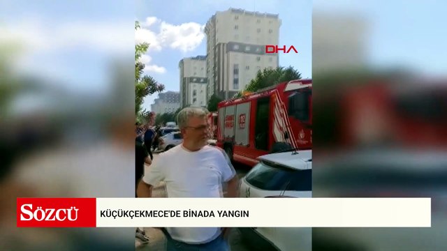 Küçükçekmece'de binada yangın