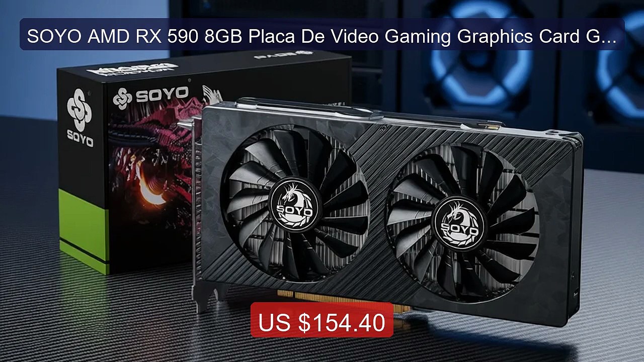 SOYO AMD RX 590 8GB Placa De Video Gaming Graphics Card GDDR5... -- Amazing Value 2026 | Must Have!