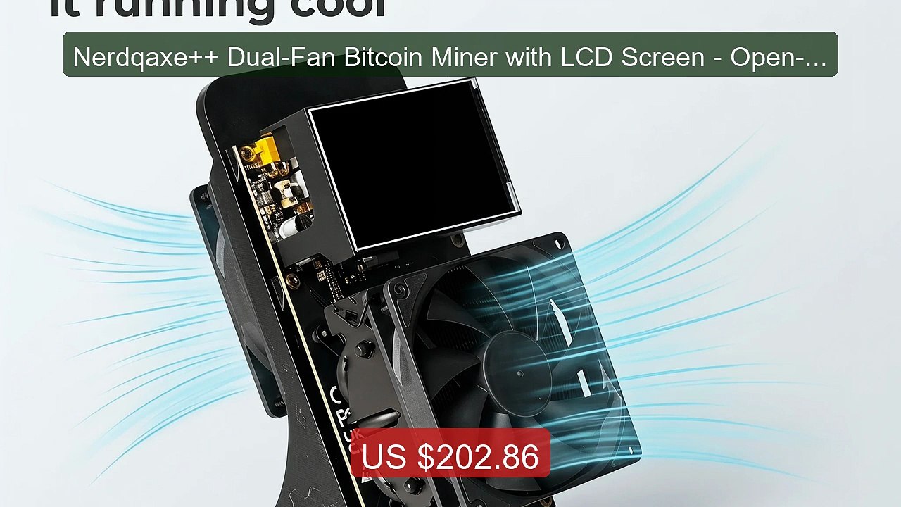 Nerdqaxe++ Dual-Fan Bitcoin Miner with LCD Screen - Open-Sour... -- Amazing Value 2026 | Must Have!