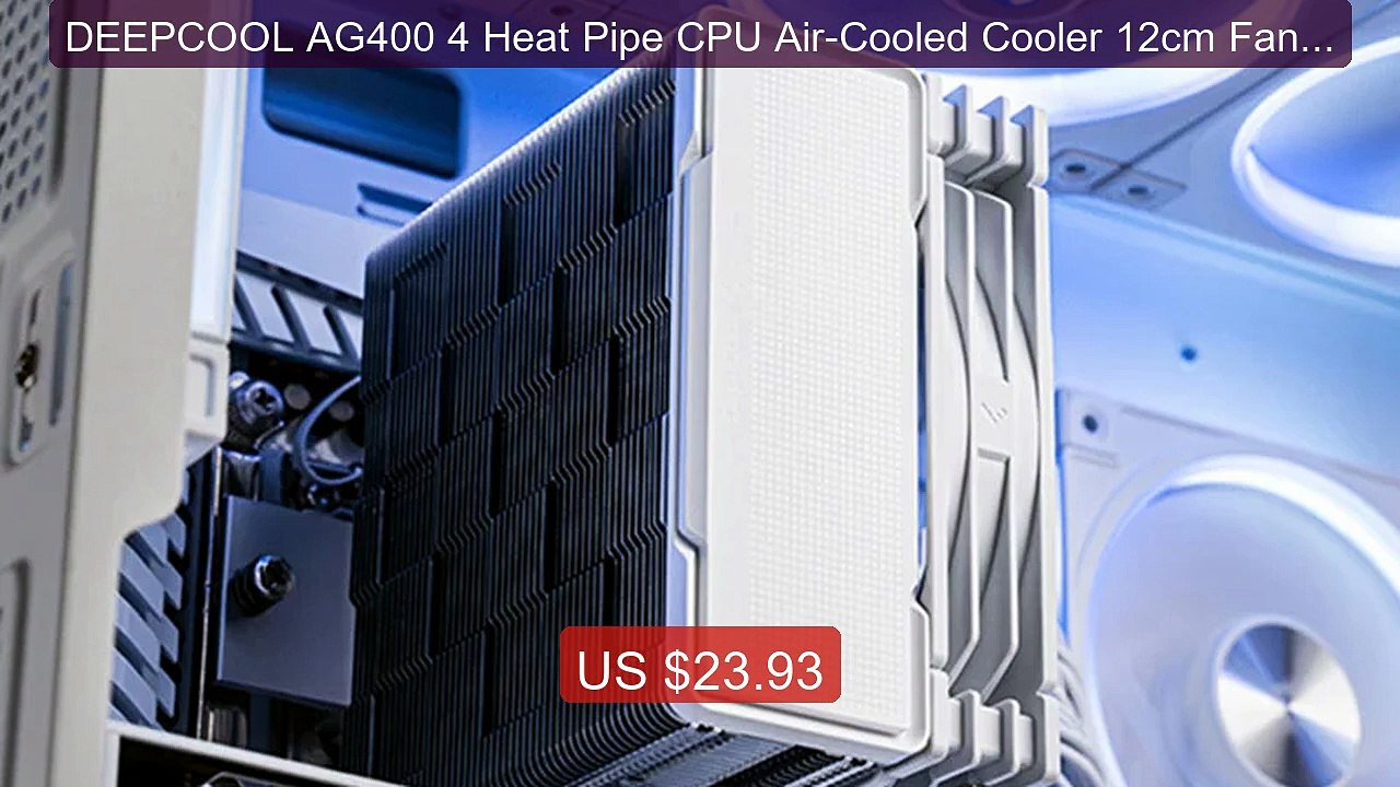 DEEPCOOL AG400 4 Heat Pipe CPU Air-Cooled Cooler 12cm Fan 4... -- Top Pick 2026 | Unbeatable Price!