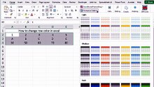 How to change row color in excel