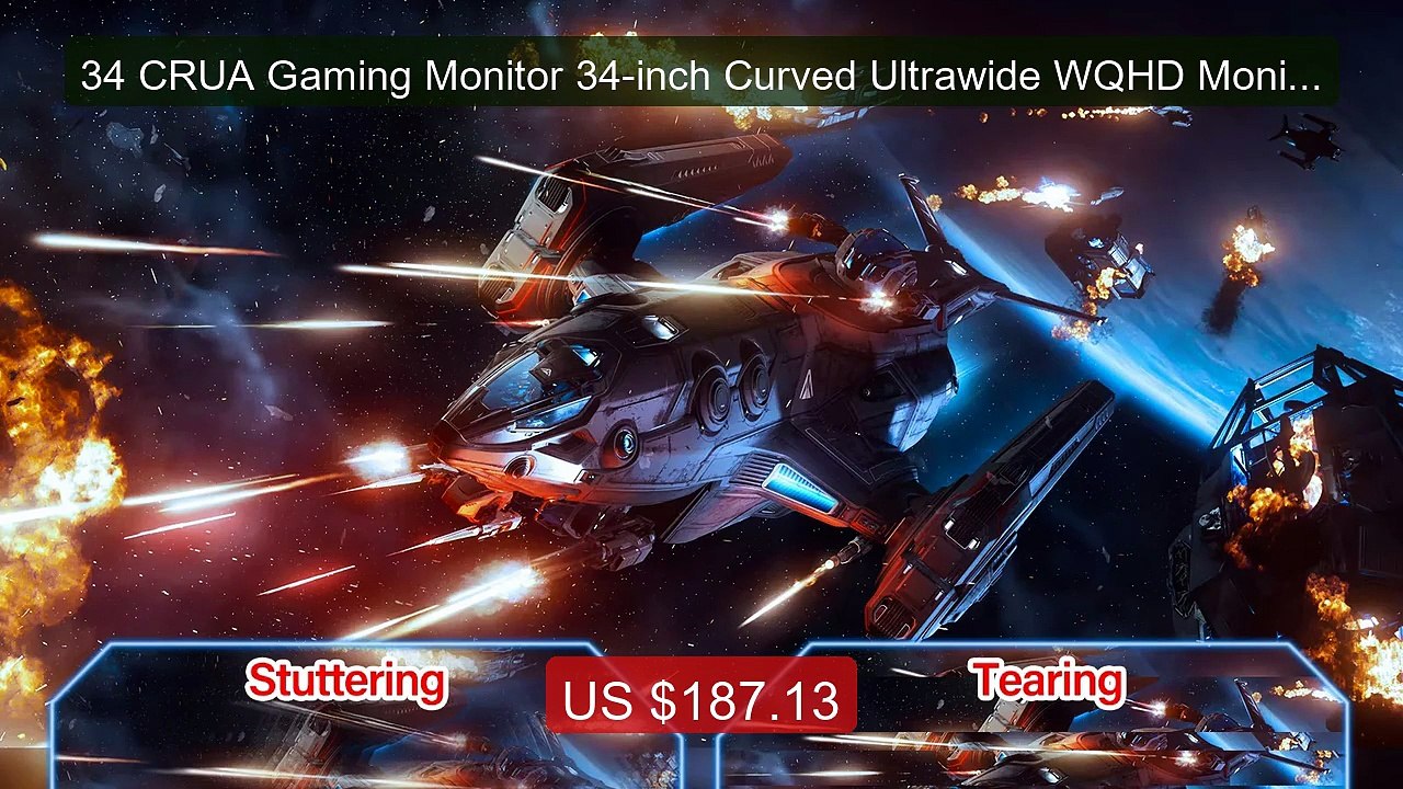 34 CRUA Gaming Monitor 34-inch Curved Ultrawide WQHD Monitor 3... -- Best Buy 2026 | Great Quality!