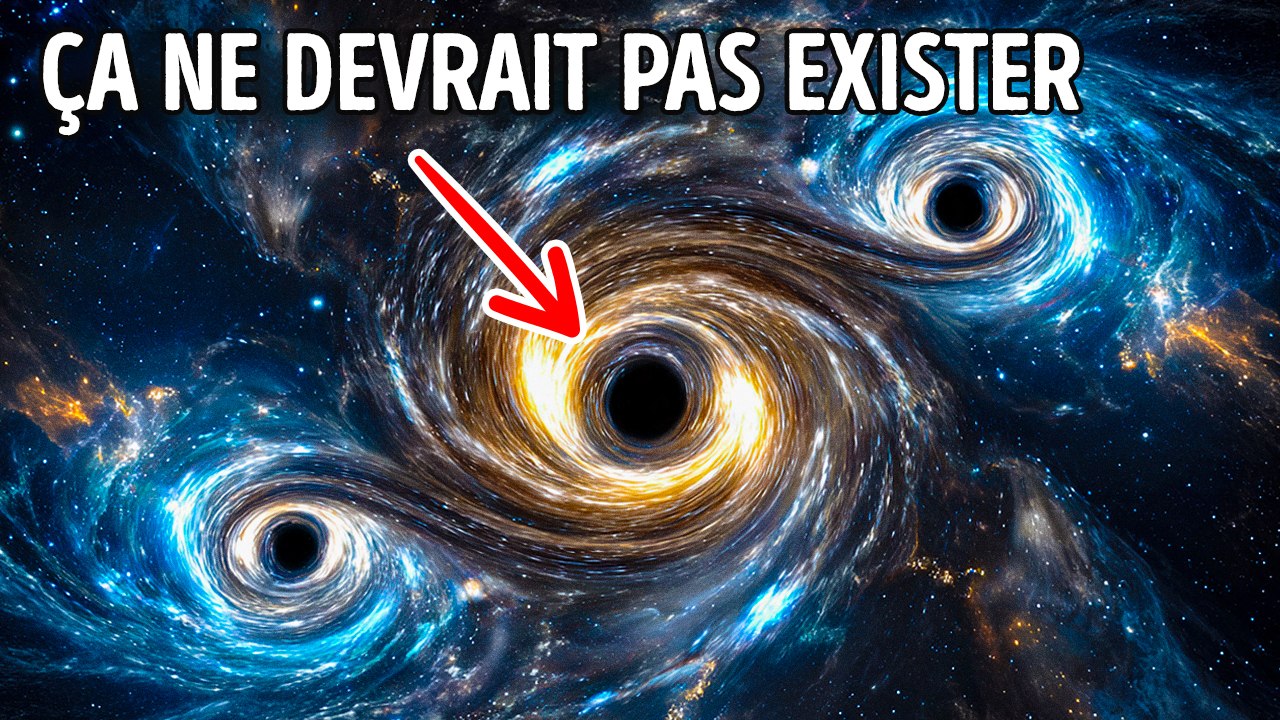 Collision Cosmique : Trois Trous Noirs en Action !