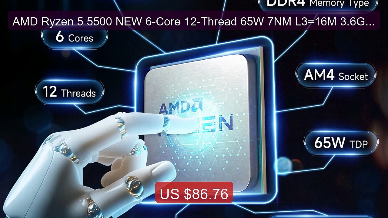 AMD Ryzen 5 5500 NEW 6-Core 12-Thread 65W 7NM L3=16M 3.6GHz... -- Top Pick 2026 | Unbeatable Price!